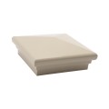 4" x 4" Neptune Downward Low Voltage (Warm White LED) Lighted Post Cap - Almond