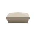 4" x 4" Neptune Downward Low Voltage (Warm White LED) Lighted Post Cap - Almond