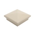 4" x 4" Neptune Downward Low Voltage (Warm White LED) Lighted Post Cap - Almond