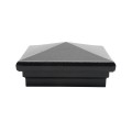 4" x 4" Neptune Downward Low Voltage (Warm White LED) Lighted Post Cap - Hammertone Black