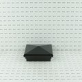 4" x 4" Neptune Downward Low Voltage (Warm White LED) Lighted Post Cap - Hammertone Black