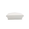4" Sq. Neptune Downward Low Voltage LED Lighted Post Cap for Vinyl Fence and Railing (Warm White) White