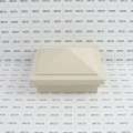 4" Sq. Haven Downward Low Voltage LED Lighted Post Cap for Vinyl Fence and Railing (Cool White) Almond