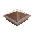 4" x 4" Haven Downward Low Voltage (Cool White LED) Lighted Post Cap - Antique Brown
