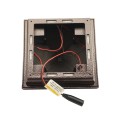 4" x 4" Haven Downward Low Voltage (Cool White LED) Lighted Post Cap - Antique Brown