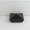 4" Sq. Haven Downward Low Voltage LED Lighted Post Cap for Vinyl Fence and Railing (Warm White) Hammertone Black