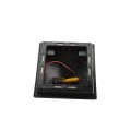 4" Sq. Haven Downward Low Voltage LED Lighted Post Cap for Vinyl Fence and Railing (Warm White) Hammertone Black