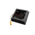 4" Sq. Haven Downward Low Voltage LED Lighted Post Cap for Vinyl Fence and Railing (Warm White) Hammertone Black
