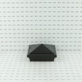 4" x 4" Haven Downward Low Voltage (Cool White LED) Lighted Post Cap - Hammertone Black