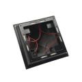 4" x 4" Haven Downward Low Voltage (Cool White LED) Lighted Post Cap - Hammertone Black