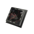 4" x 4" Haven Downward Low Voltage (Cool White LED) Lighted Post Cap - Hammertone Black