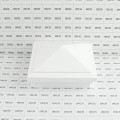 4" Sq. Haven Downward Low Voltage LED Lighted Post Cap for Vinyl Fence and Railing (Warm White) White