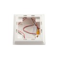 4" Sq. Haven Downward Low Voltage LED Lighted Post Cap for Vinyl Fence and Railing (Warm White) White