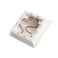 4" Sq. Haven Downward Low Voltage LED Lighted Post Cap for Vinyl Fence and Railing (Warm White) White