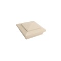 4" Sq. Cape May Downward Low Voltage LED Lighted Vinyl Post Cap for Vinyl Fence and Railing (Warm White) Almond