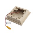 4" x 4" Cape May Downward Low Voltage (Warm White LED) Lighted Vinyl Post Cap - Almond