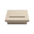 4" x 4" Cape May Downward Low Voltage (Warm White LED) Lighted Vinyl Post Cap - Almond