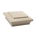 4" x 4" Cape May Downward Low Voltage (Warm White LED) Lighted Vinyl Post Cap - Almond