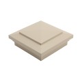 4" x 4" Cape May Downward Low Voltage (Warm White LED) Lighted Vinyl Post Cap - Almond