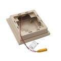 4" x 4" Cape May Downward Low Voltage (Warm White LED) Lighted Vinyl Post Cap - Almond