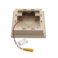 4" x 4" Cape May Downward Low Voltage (Warm White LED) Lighted Vinyl Post Cap - Almond