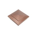 4" Sq. Cape May Downward Low Voltage LED Lighted Vinyl Post Cap for Vinyl Fence and Railing (Cool White) Antique Copper