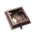 4" x 4" Cape May Downward Low Voltage (Cool White LED) Lighted Vinyl Post Cap - Antique Copper