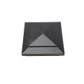 LMT 4" Sq. Cape May Downward Low Voltage LED Lighted Vinyl Post Cap - Hammertone Black LMT-1645HB-3K