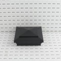4" Sq. Cape May Downward Low Voltage LED Lighted Vinyl Post Cap for Vinyl Fence and Railing (Cool White) Hammertone Black
