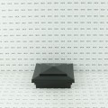 4" x 4" Cape May Downward Low Voltage (Cool White LED) Lighted Vinyl Post Cap - Hammertone Black