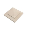 4" Sq. Cape May Downward Low Voltage LED Lighted Vinyl Post Cap for Vinyl Fence and Railing (Warm White) Khaki