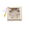 4" Sq. Cape May Downward Low Voltage LED Lighted Vinyl Post Cap for Vinyl Fence and Railing (Warm White) Khaki