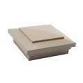 4" x 4" Cape May Downward Low Voltage (Warm White LED) Lighted Vinyl Post Cap - Khaki