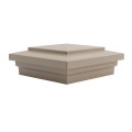 4" x 4" Cape May Downward Low Voltage (Warm White LED) Lighted Vinyl Post Cap - Khaki