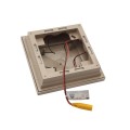 4" x 4" Cape May Downward Low Voltage (Warm White LED) Lighted Vinyl Post Cap - Khaki