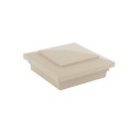 LMT 4" Sq. Cape May Downward Low Voltage LED Lighted Vinyl Post Cap - Khaki LMT-1645KK-5K
