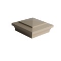 LMT 4" Sq. Cape May Downward Low Voltage LED Lighted Vinyl Post Cap - Khaki LMT-1645KK-5K