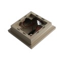 LMT 4" Sq. Cape May Downward Low Voltage LED Lighted Vinyl Post Cap - Khaki LMT-1645KK-5K