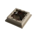 LMT 4" Sq. Cape May Downward Low Voltage LED Lighted Vinyl Post Cap - Khaki LMT-1645KK-5K