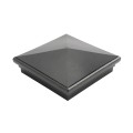 5" x 5" Neptune Downward Low Voltage (Warm White LED) Lighted Post Cap - Hammertone Black