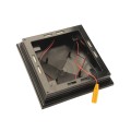 5" x 5" Neptune Downward Low Voltage (Warm White LED) Lighted Post Cap - Hammertone Black