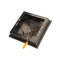 5" x 5" Neptune Downward Low Voltage (Warm White LED) Lighted Post Cap - Hammertone Black