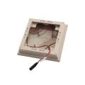 5" Sq. Neptune Downward Low Voltage LED Lighted Post Cap for Vinyl Fence and Railing (Cool White) Khaki 