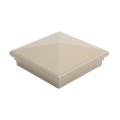 5" Sq. Neptune Downward Low Voltage LED Lighted Post Cap for Vinyl Fence and Railing (Cool White) Khaki 