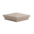 5" Sq. Neptune Downward Low Voltage LED Lighted Post Cap for Vinyl Fence and Railing (Cool White) Khaki 