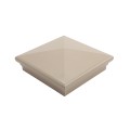 5" x 5" Neptune Downward Low Voltage (Cool White LED) Lighted Post Cap - Khaki
