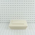 5" Sq. Cape May Downward Low Voltage LED Lighted Vinyl Post Cap for Vinyl Fence and Railing (Warm White) Beige