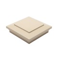 5" Sq. Cape May Downward Low Voltage LED Lighted Vinyl Post Cap for Vinyl Fence and Railing (Warm White) Beige