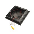 5" x 5" Cape May Downward Low Voltage (Warm White LED) Lighted Vinyl Post Cap - Hammertone Black