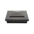 5" x 5" Cape May Downward Low Voltage (Warm White LED) Lighted Vinyl Post Cap - Hammertone Black